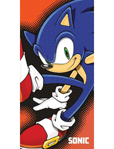 Jerry Fabrics 1 Sonic a sündisznó Fearless fürdőlepedő, strand törölköző 70x140cm