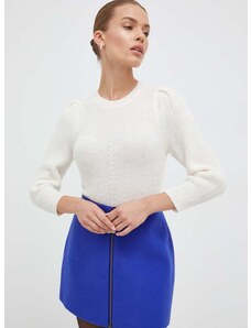 Marella gyapjúkeverék pulóver könnyű, női, bézs