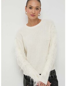Twinset gyapjúkeverék pulóver meleg, női, bézs