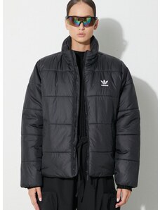 adidas Originals rövid kabát Adicolor Puffer női, fekete, téli, II8455