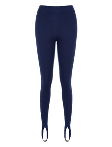 Trendyol Navy Blue High Derék Fuzo Interlock kötött leggings