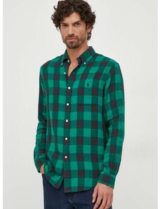 Polo Ralph Lauren pamut ing férfi, legombolt galléros, zöld, regular
