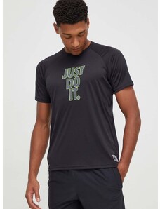 Nike edzős póló fekete, nyomott mintás