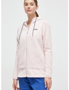 Columbia sportos pulóver Sweater Weather rózsaszín, melange, kapucnis