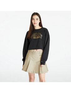Tommy Hilfiger Női kapucnis pulóver Tommy Jeans Crop Luxe Varsity Sweatshirt Black