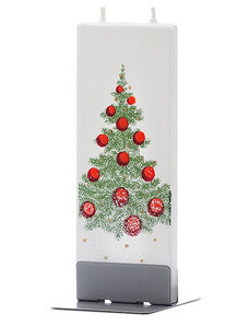 Gyertya Flatyz kézműves karácsonyfa fehér alapon
