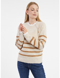 Orsay Beige Women's Striped Sweater - Women