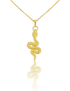 Ékszerkirály 14k arany medál, pikkelyes kígyó