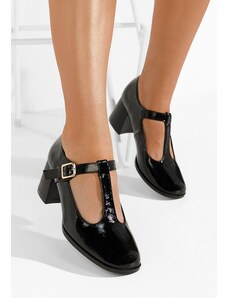 Zapatos Vesita fekete alacsony sarkú körömcipő