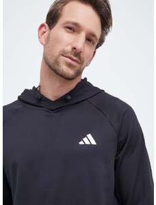 adidas Performance edzős pulóver fekete, sima, kapucnis