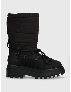 Calvin Klein Jeans hócipő FLATFORM SNOW BOOT NYLON WN fekete, YW0YW01146