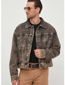 Calvin Klein Jeans farmerdzseki férfi, barna, átmeneti, oversize