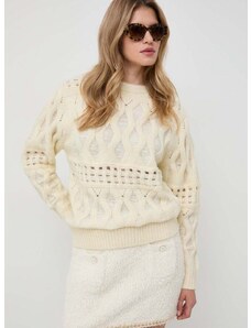 Silvian Heach gyapjúkeverék pulóver női, bézs