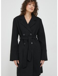 XT Studio kabát női, fekete, átmeneti, kétsoros gombolású