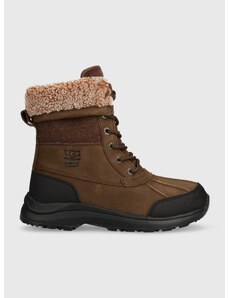 UGG velúr cipő Adirondack Boot III Tipped barna, női, enyhén téliesített, lapos talpú, 1143845
