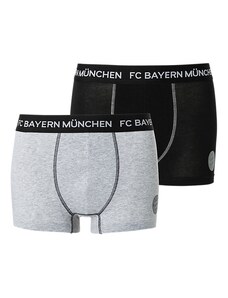 Férfi boxeralsó Retro szett 2 db FC Bayern München, fekete és szürke