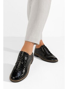 Zapatos Otivera v5 fekete női bőr derby cipő