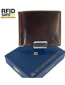 Samsonite VEGGY RFID védett barna aprótartós, csapópántos dollár pénztárca 147781-1251