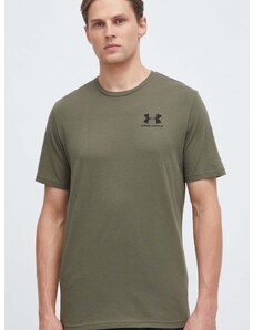 Under Armour t-shirt zöld, férfi, nyomott mintás, 1326799