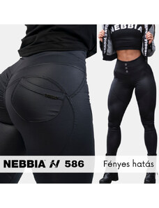 NEBBIA - Bubble Butt magas derekú fitness leggings 586 (black)