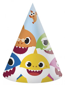 Baby Shark party kalap, csákó 6 db-os