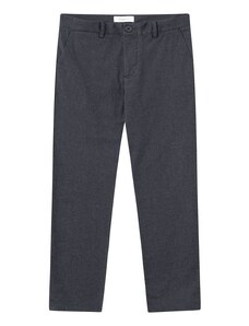 Knowledge Cotton Apparel KnowledgeCotton Apparel Chuck Regular Flannel Chino Pants — Gray Pinstripe