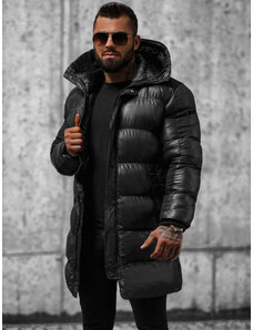 Férfi téli kabát fekete OZONEE O/M800Z