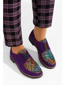 Zapatos Radiant lila női bőr derby cipő