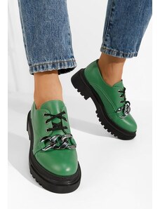 Zapatos Vorea zöld női bőr félcipő