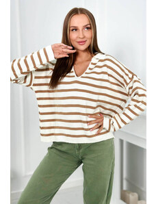 Kesi Striped camel sweater