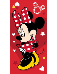 Jerry Fabrics 1 Disney Minnie Pretty in Red fürdőlepedő, strand törölköző 70x140cm
