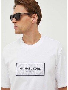 Michael Kors pamut póló fehér, férfi, nyomott mintás