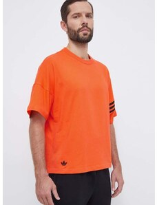 adidas Originals pamut póló narancssárga, férfi, nyomott mintás