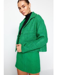 Trendyol zöld tweed kabát kabát