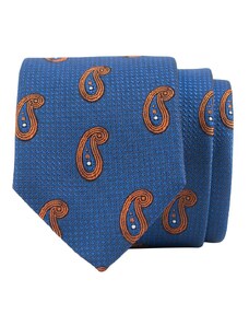John & Paul Fraktálmintás nyakkendő John & Paul — Kék-narancssárga