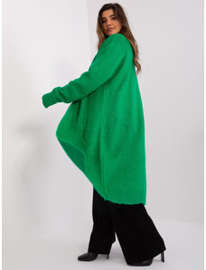Fashionhunters Green women's knitted cardigan