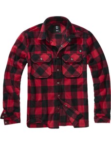 Brandit Jeff Long Sleeve Fleece Shirt Red/Black