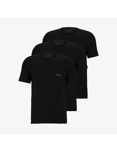 Férfi póló Hugo Boss Crew Neck Cotton T-Shirt 3-Pack Black