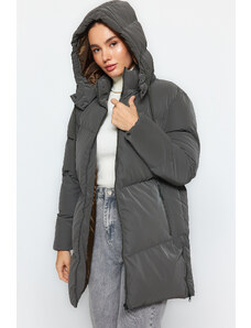 Trendyol Khaki Oversize kapucnis vízálló kabát