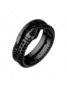 BALCANO - Serpent / Kígyó alakú nemesacél gyűrű fekete PVD bevonattal