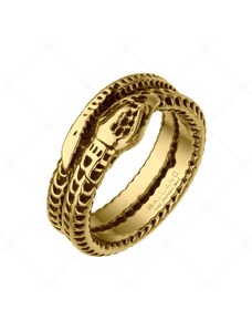 BALCANO - Serpent / Kígyó alakú nemesacél gyűrű 18K arany bevonattal