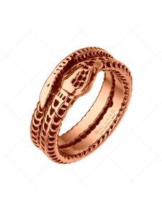 BALCANO - Serpent / Kígyó alakú nemesacél gyűrű 18K rozé arany bevonattal