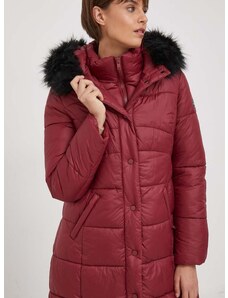 Artigli rövid kabát női, bordó, téli