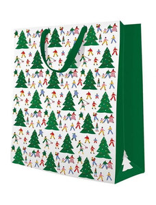Karácsony hustle papír ajándéktasak 30x41x12cm