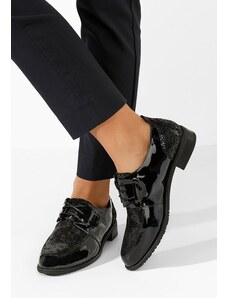 Zapatos Vogue v3 fekete női bőr derby cipő