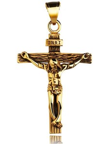 IZMAEL Jesus Cross Medál nyakláncra-Arany KP28571