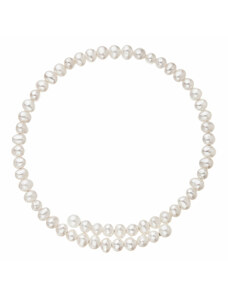 Pavona Ezüst karkötő fehér folyami gyöngyből 23020.1