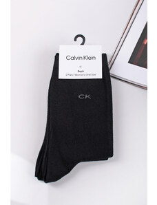 Calvin Klein Fekete zokni CK Women - dupla csomagolásban
