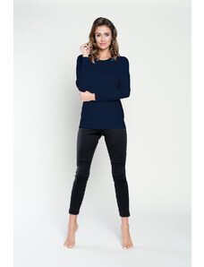 Italian Fashion Long sleeve blouse Ibiza - navy blue