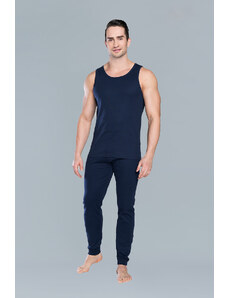 Italian Fashion Paco T-shirt with wide straps - navy blue